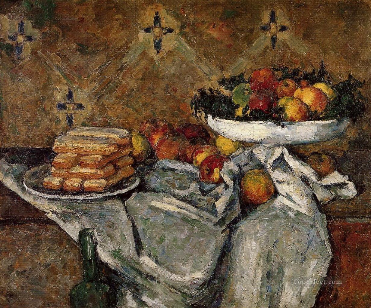 Compotier and Plate of Biscuits Paul Cezanne Oil Paintings